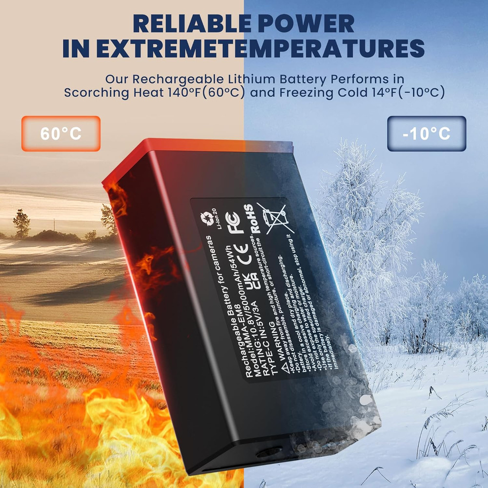 4-Pack 5000Mah Replacement Battery for Moultrie Cellular Trail Cameras - Compati