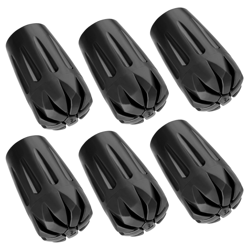 Durable Replacement Rubber Tips for Trekking Poles - Universal Black