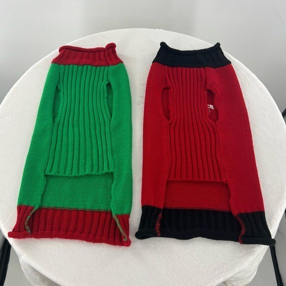 2 Christmas Dog Sweaters