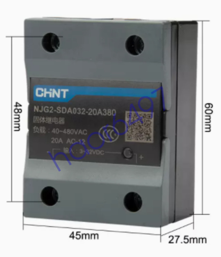 1PC New Chint NJG2-SDA032-20A380  DA20A 380V Solid State Relay Brand