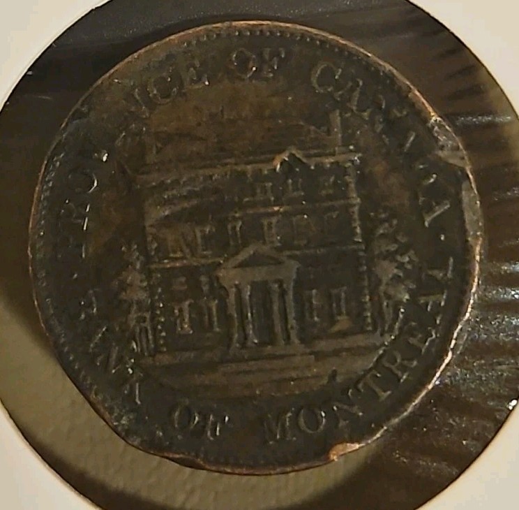 1844 Canada Montreal Half Penny