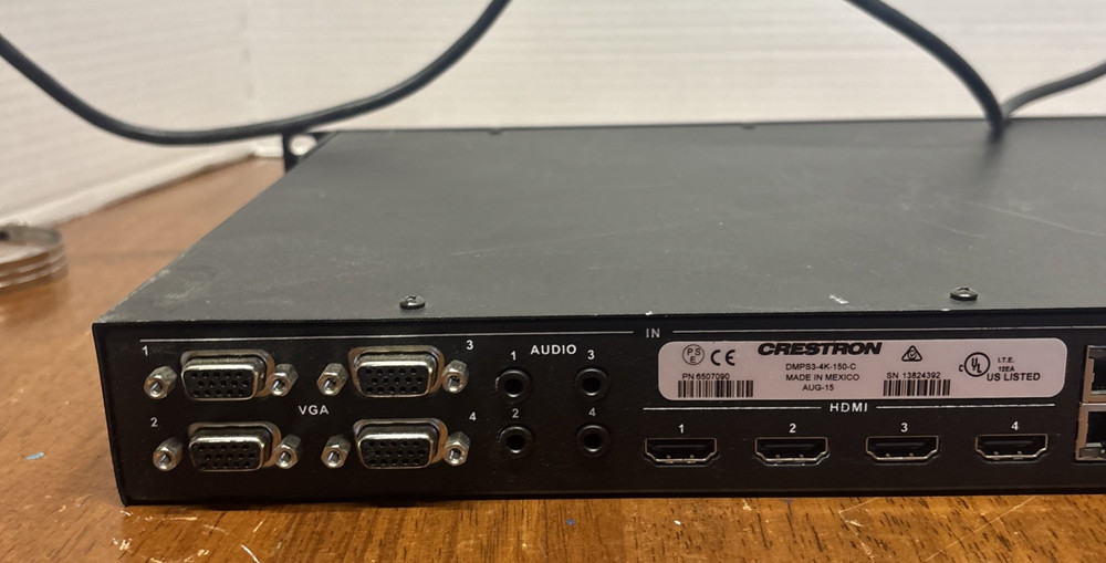Crestron DMPS3-4K-150-C 3 Series DM 4K Presentation System- Working