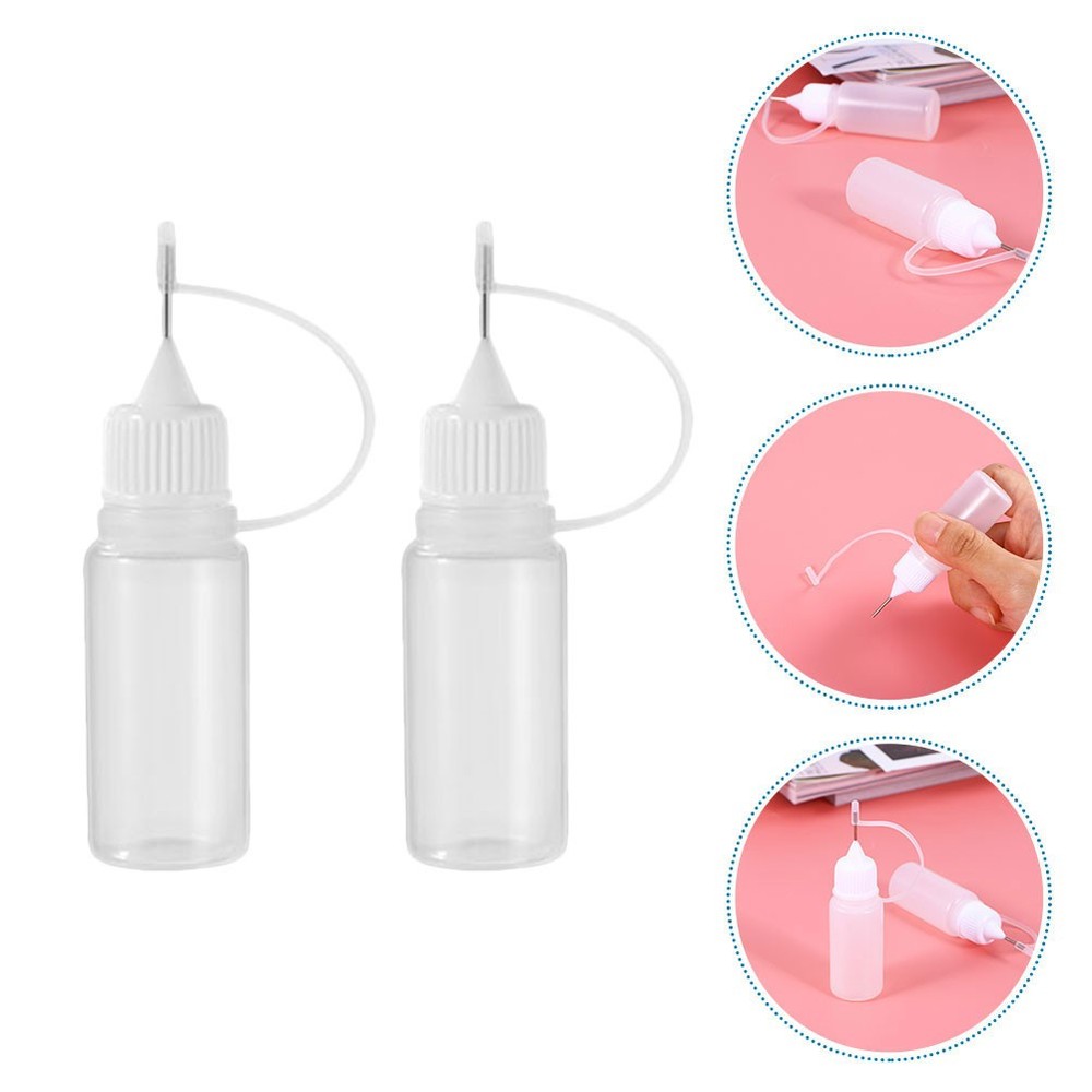 20Pcs Empty Squeeze Bottles Tip Applicator Glue Bottles for Crafts