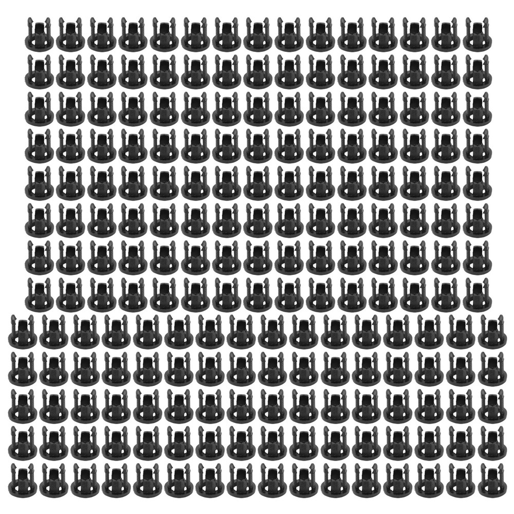 ♡ 5mm Black 200Pcs Plastic LED Holder Light Mounting Holders Bulb Diode Base