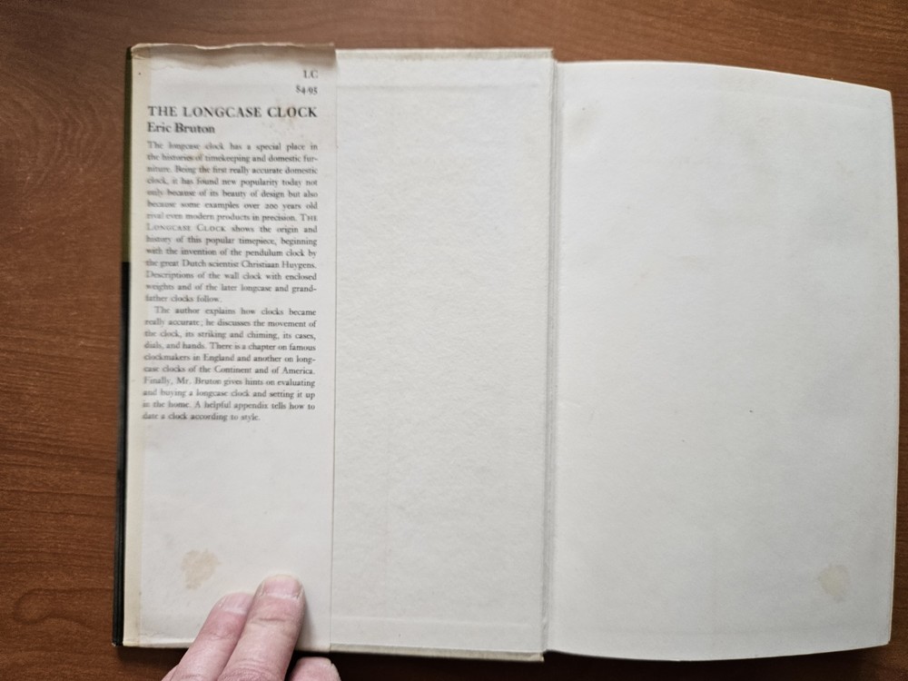 The Longcase Clock by Eric Bruton (1968 hardcover)