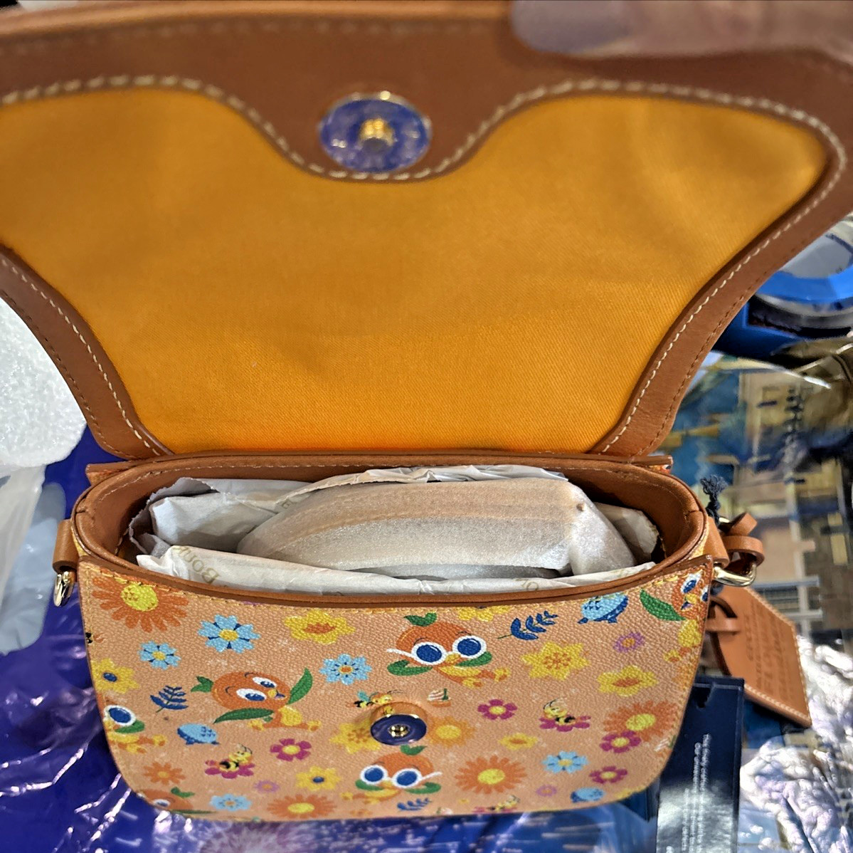 2026 Disney Parks Dooney & Bourke Flower & Garden Orange Bird Crossbody Purse 🍊