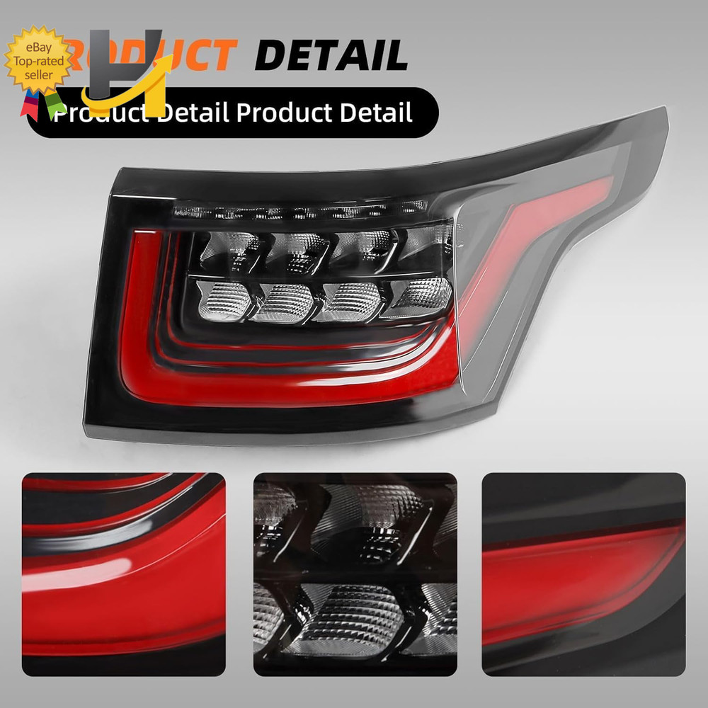 Pair Tail Lights Assembly W/Bulbs Compatible with Range Rover Sport 2014-2018