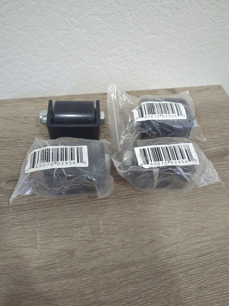 NEW 4 Pack ALEKO 2-inch Side Roller for Sliding Rolling Gate Guide with Bracket