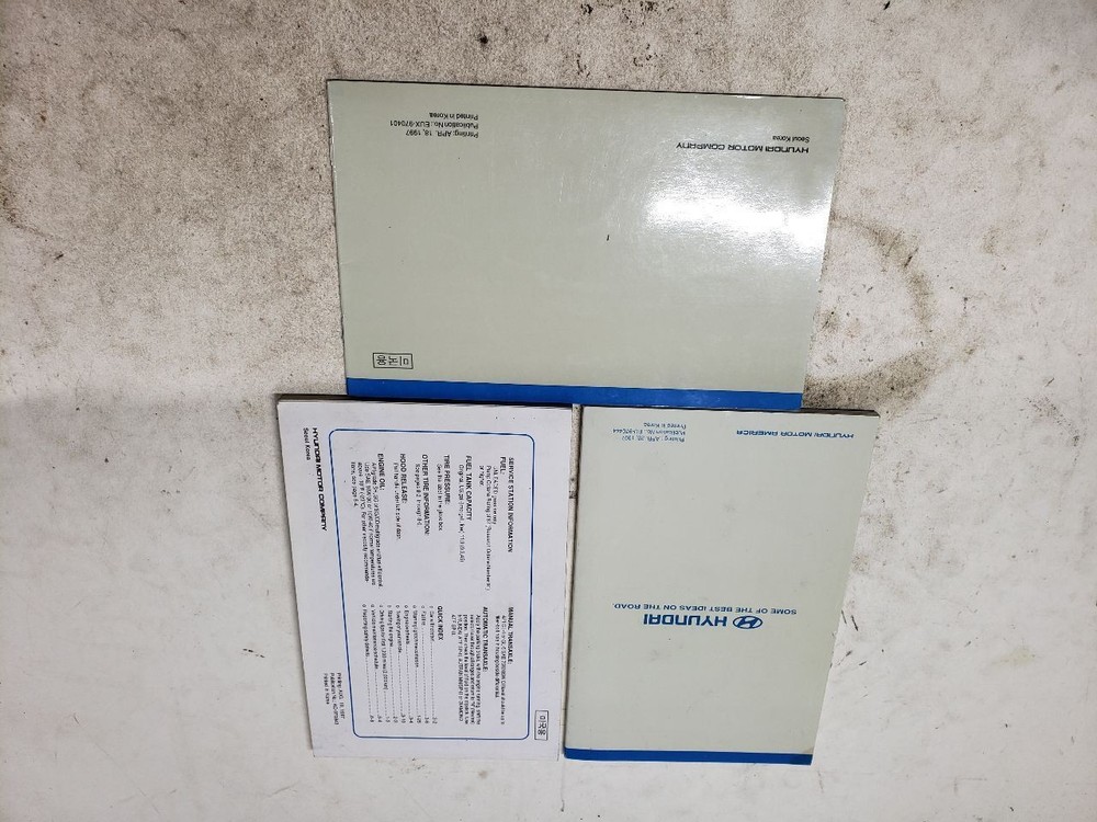 1998 ACCENT Owners Manual 640141