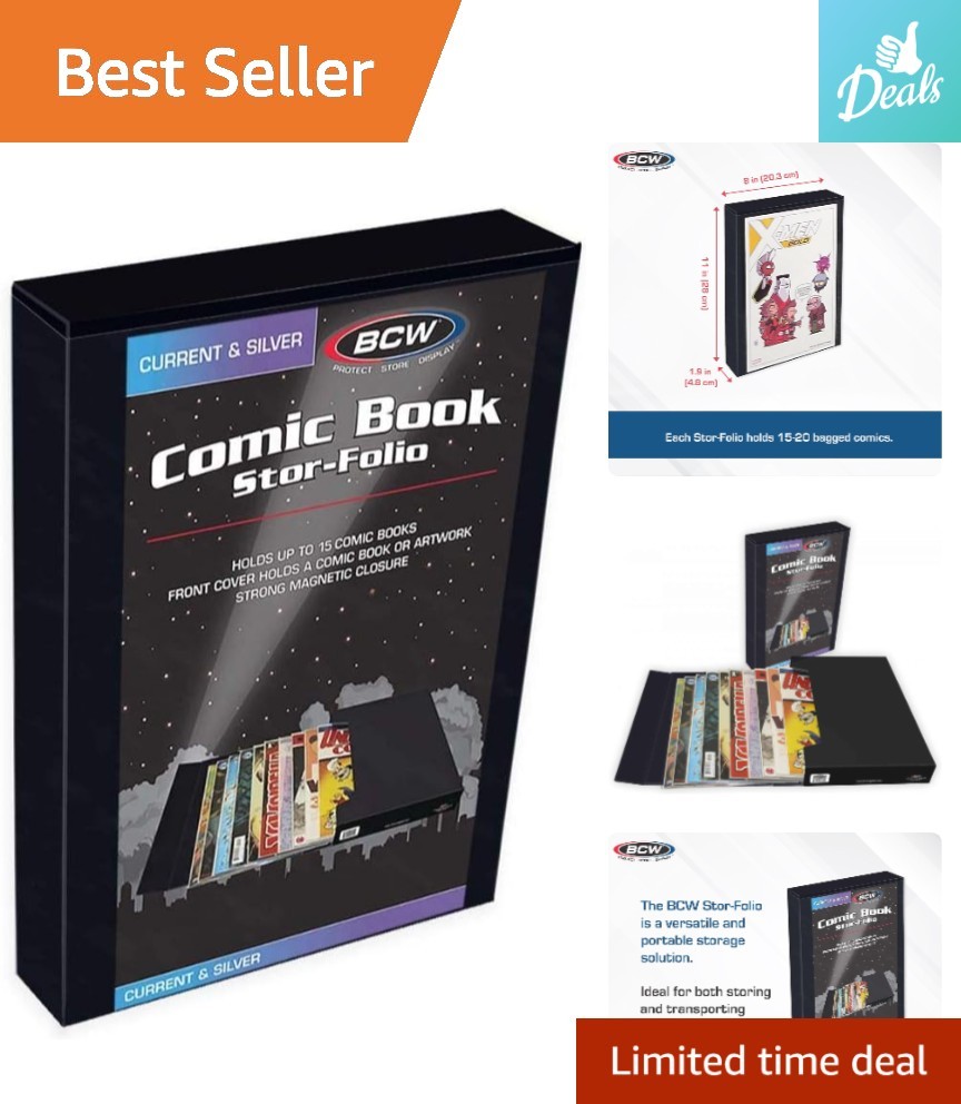 Customizable Comic Storage Folio – Magnetic Pockets for Easy Transport & Display