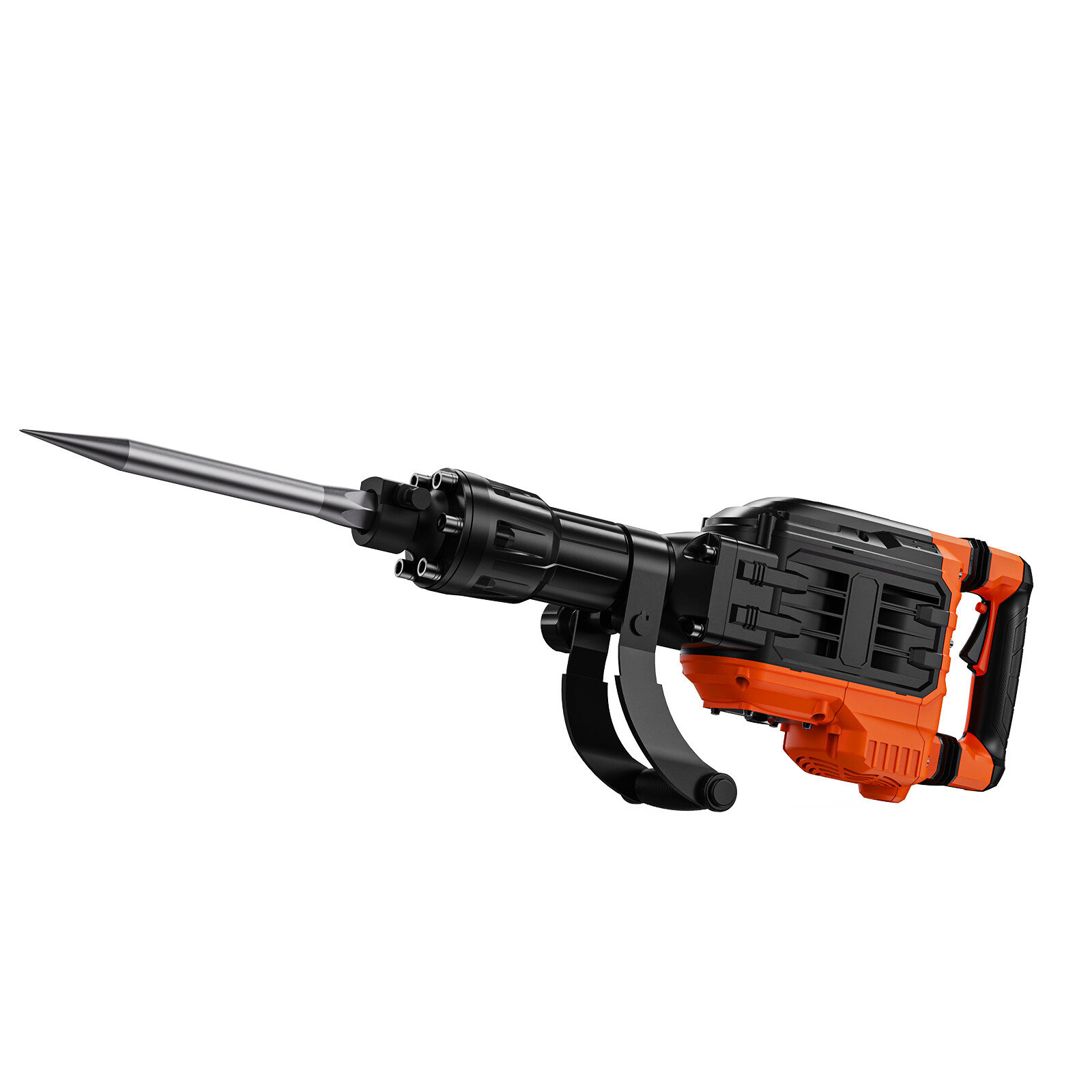 VEVOR Demolition Jack Hammer Concrete Breaker 3500W Electric 2 Chisel Bits Black