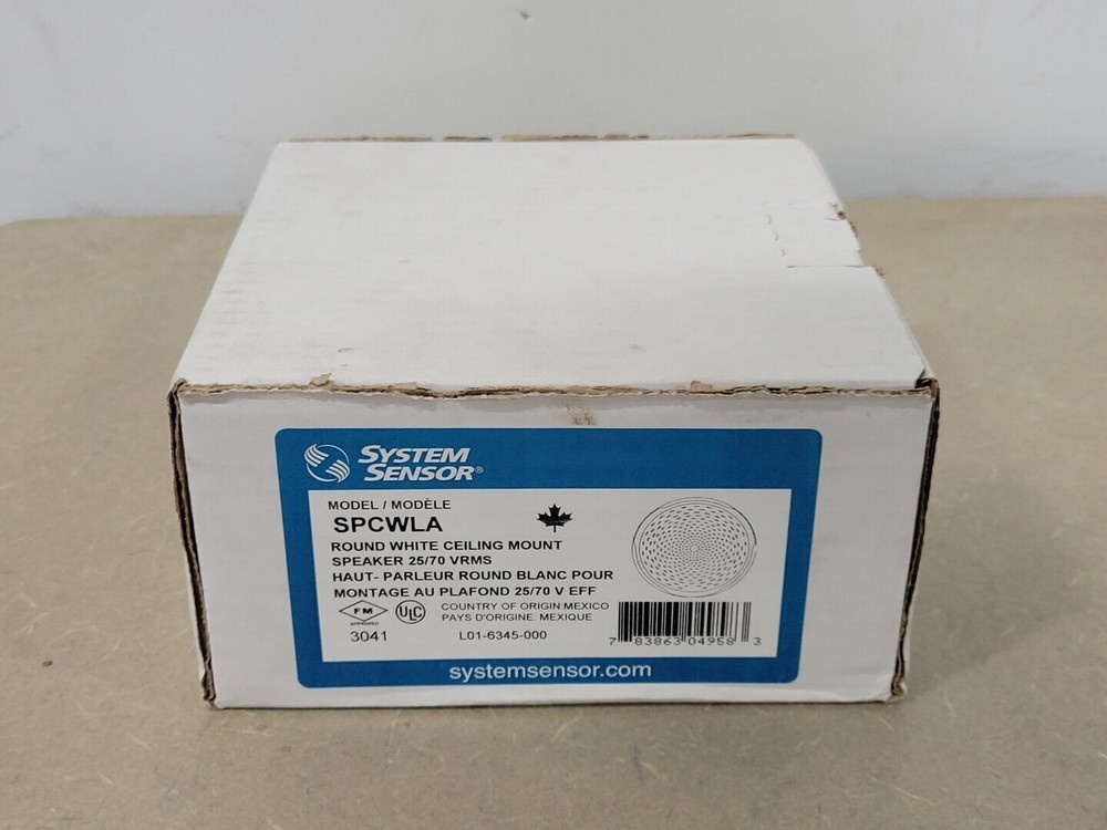 GENTLY USED System Sensor SPCWLA 25/70VRMS Round White Ceiling Mount Speaker
