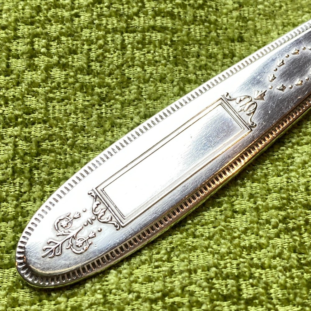 Oneida Silverplate GROSVENOR 1921 Medium Solid Cold Meat SERVING FORK No Mono