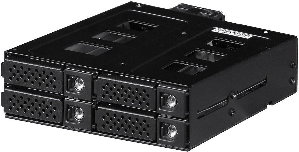 Aluminum(1x5.25") to (4x2.5" SAS/SATA 12G HD)Hot-Swap-Cage(P-Link Backplane)NEW