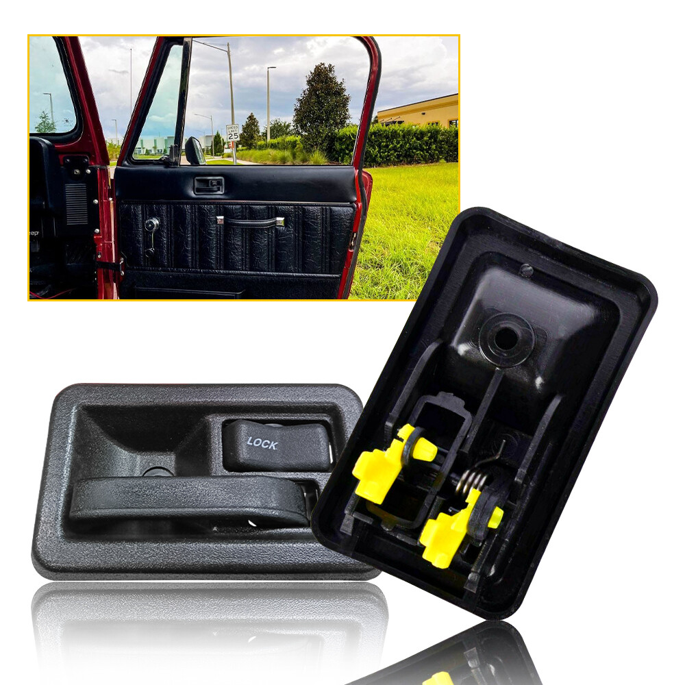 2Pcs Front Inside Door Handle Armrest Pull 55176476AB for 1987-04 Jeep Wrangler