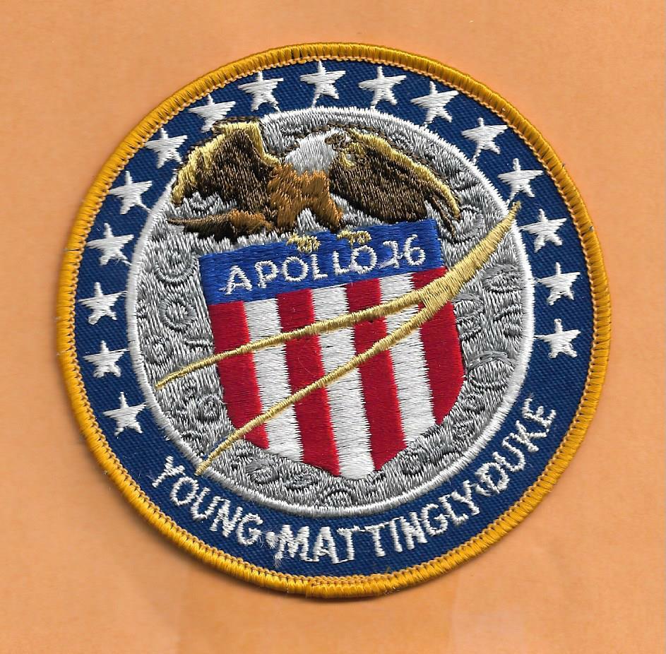 APOLLO 16 YOUNG MATTINGLY DUKE   4 " PATCH