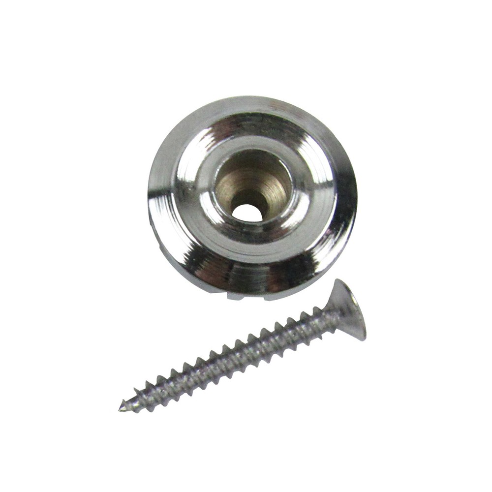 New 2pcs Bass Guitar String Tree Retainer String Guide Rondelle Chrome Metal