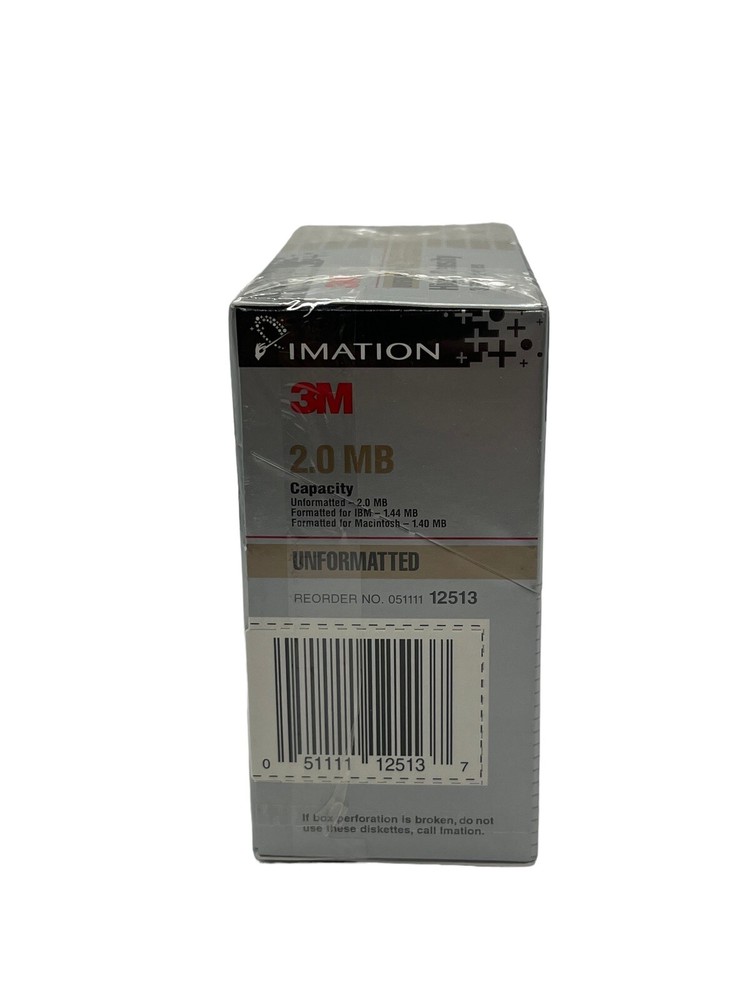 SEALED Imation 3M 10 Diskettes 2HD High Density 3.5 inch