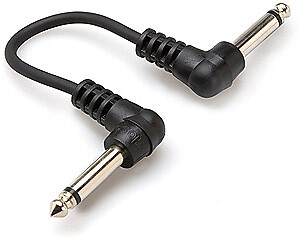 Hosa CFS-106  Guitar Patch Cable, Molded Right-angle to Same - 6 inch, New!