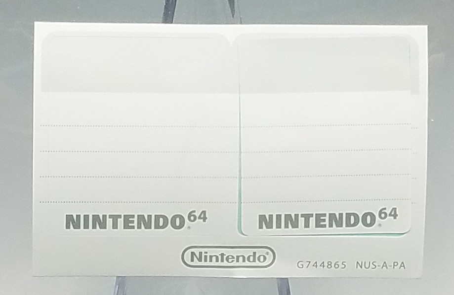 Memory Card Controller Pak Nintendo 64 N64 Authentic Labels ONLY