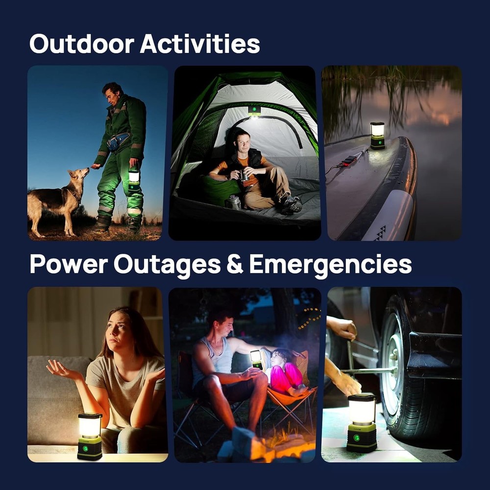 Compact Rechargeable Lanterns with USB-C & Adjustable Light Modes for Outdoors