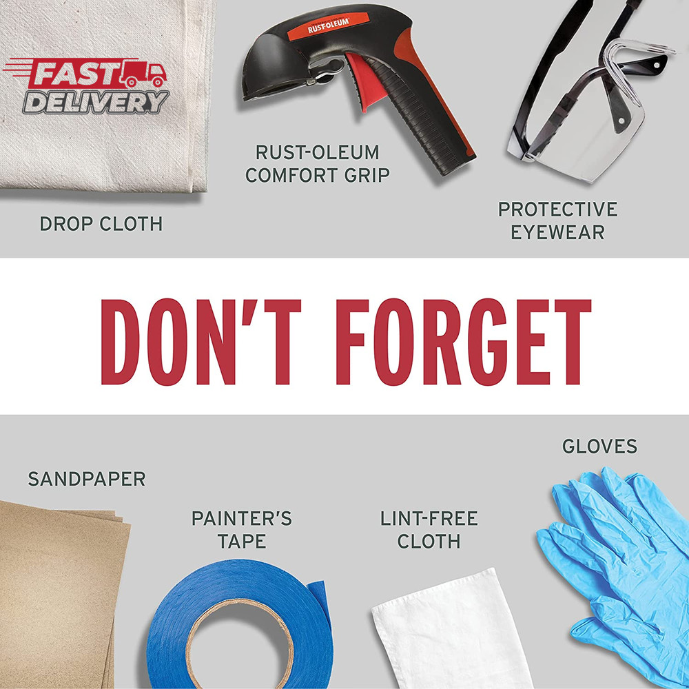 Rust-Oleum 285092 Stops Rust Spray Paint, 12 Oz, Satin Clear