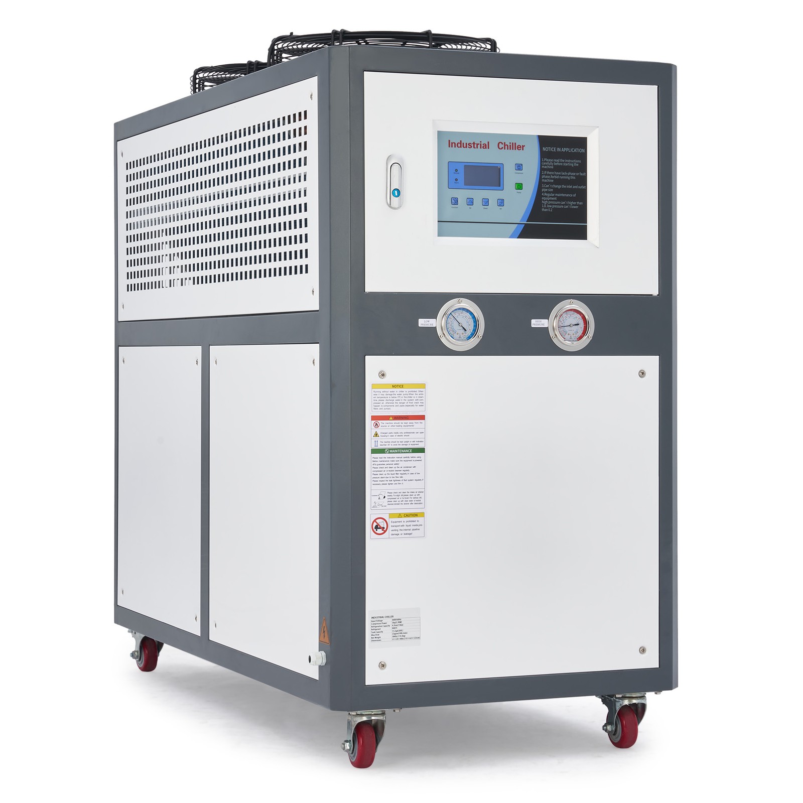 CREWORKS 7.5HP R32 Air-Cooled Chiller Industrial Water Chiller 15.8 gal. Tank