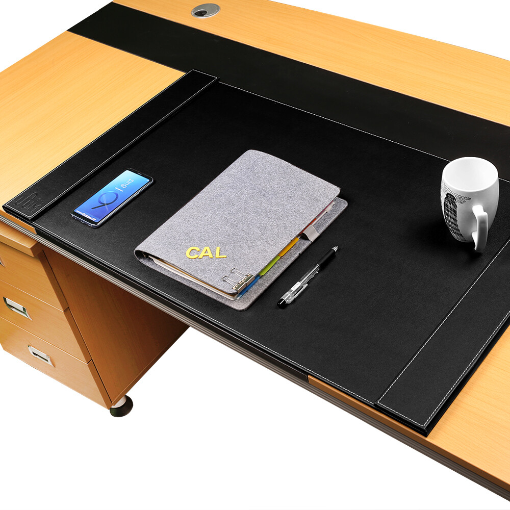 Large Leather Office Desk Pad Blotter Protector Computer Mouse Mat Desktop Cover