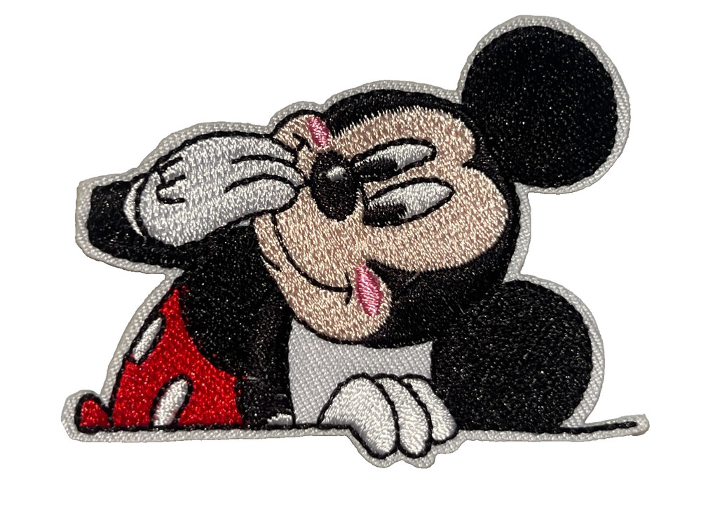 MICKEY MOUSE - Larger Size - Embroidered Iron-On/Sew Patch