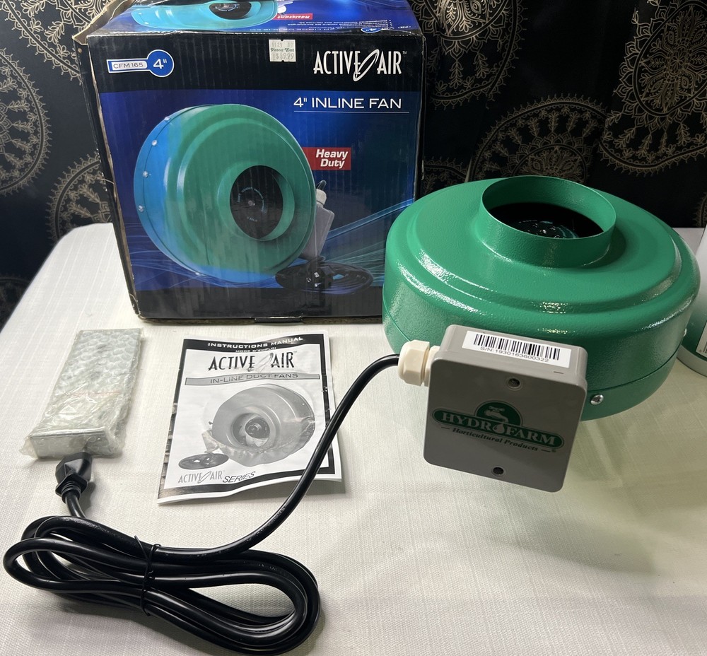 Active Air 4  Inline Duct Fan, 165 CFM
