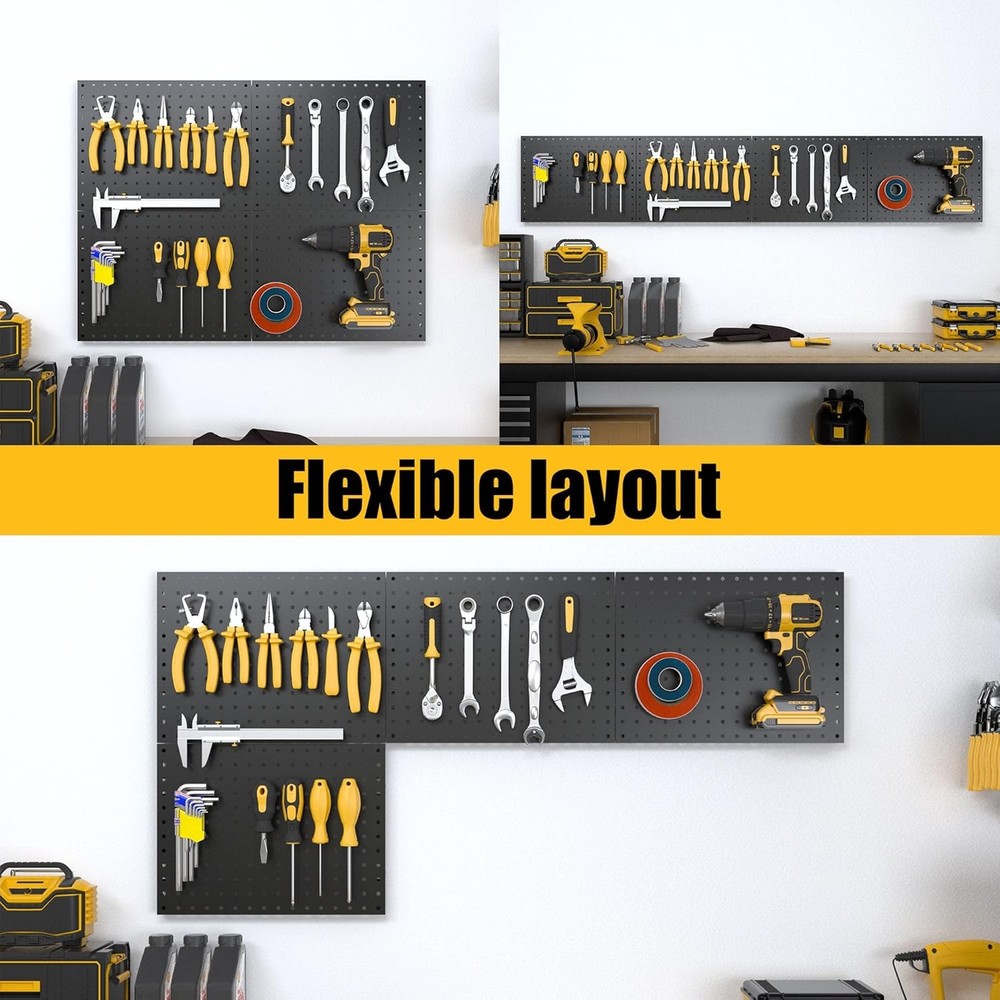 Hanging Panel Set, includes 4 metal hanging panel faces and 50 hooks