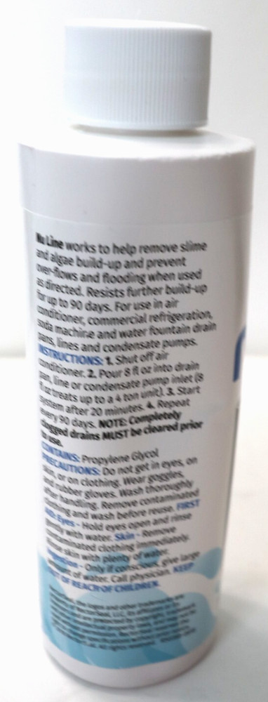 (4 - 8oz bottles) NU-LINE AC Drain Line Cleaner
