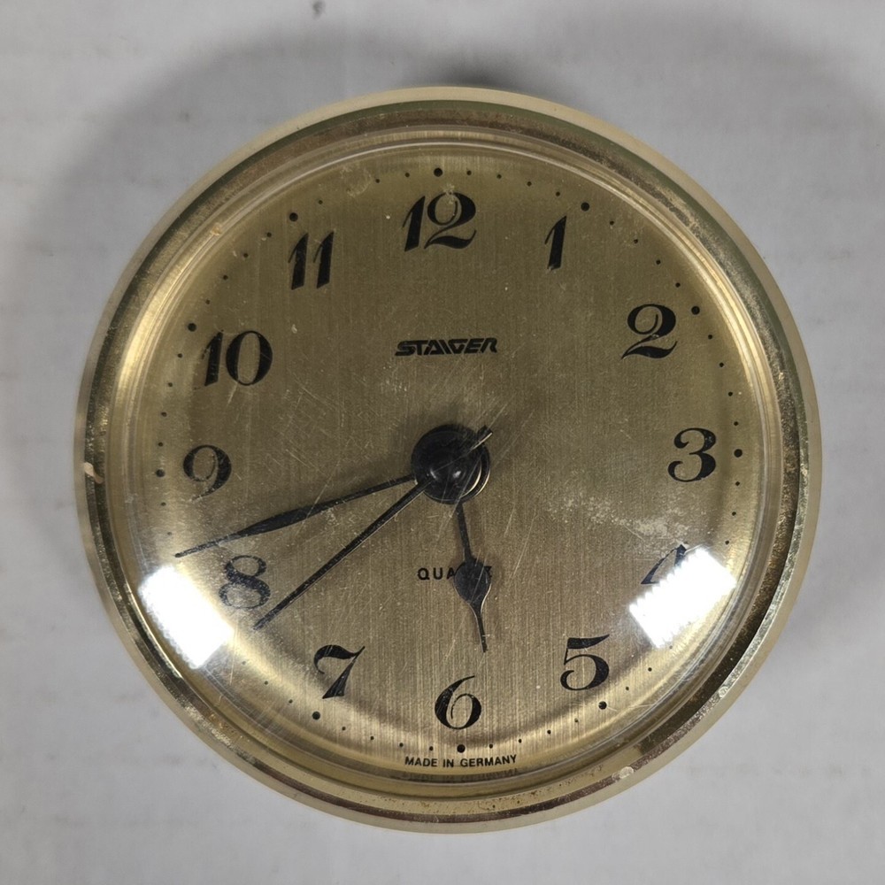 Vintage German Staiger Crystal Quartz Table Top Desk Clock