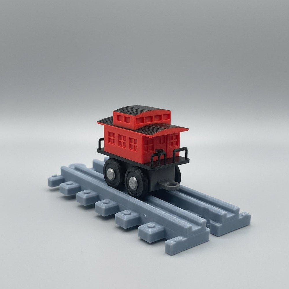 Tiny Caboose Car Model Train Collectible - 3D Printed Desk Toy