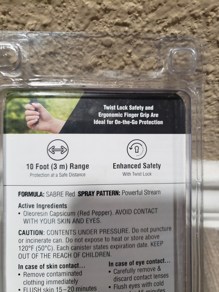 Sabre Red Pepper Spray. Maximum Strength.