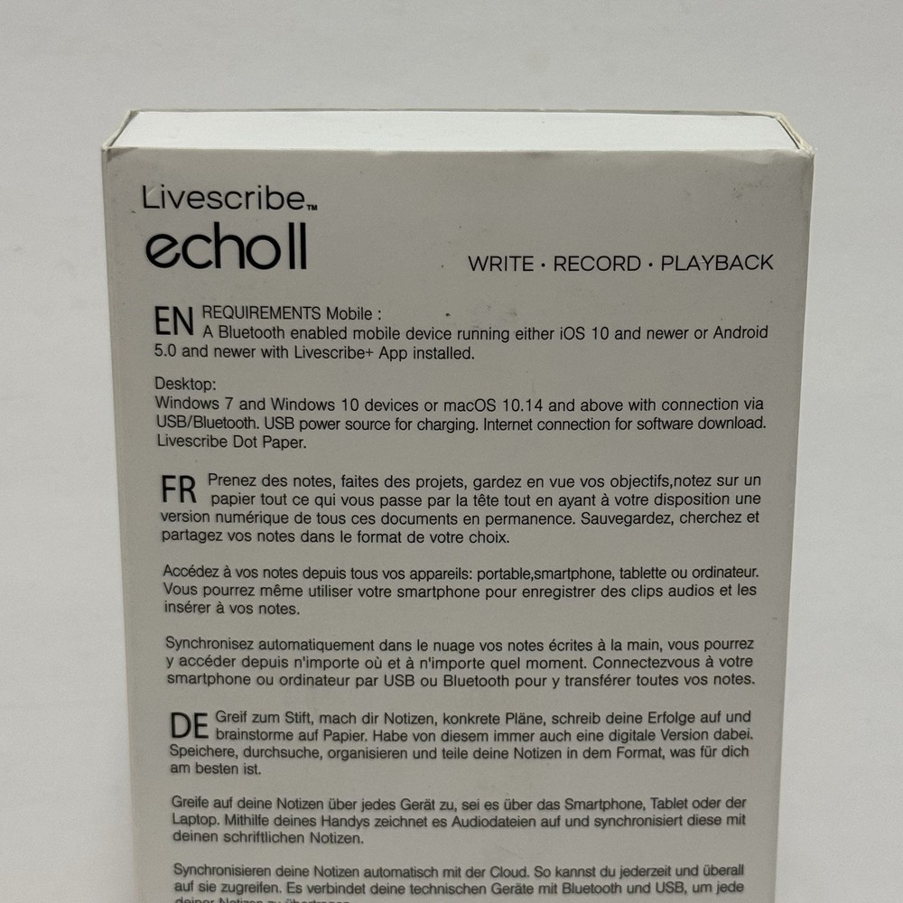 Livescribe Echo II Smartpen Bundle – Open Box