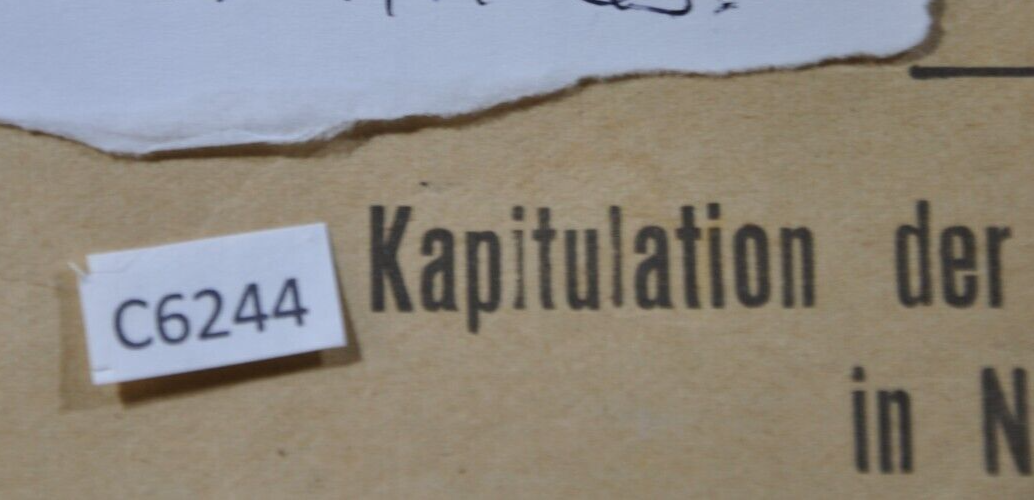 Original Soviet Paper WWII German Battle Berlin 3 May 1945 BERLIN TAKEN - RARE