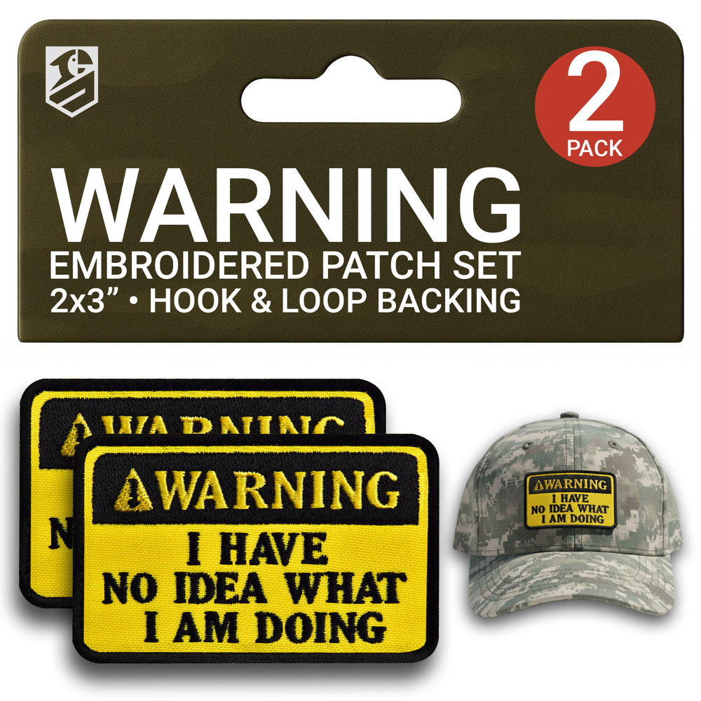 Warning Patch Set – 2Pcs I Have No Idea What I Am Doing Funny Tactical Morale