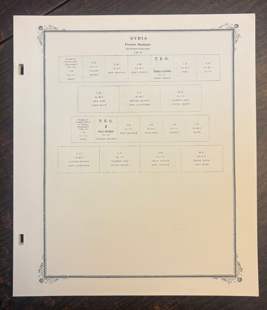 Scott Specialty Album pages for Syria