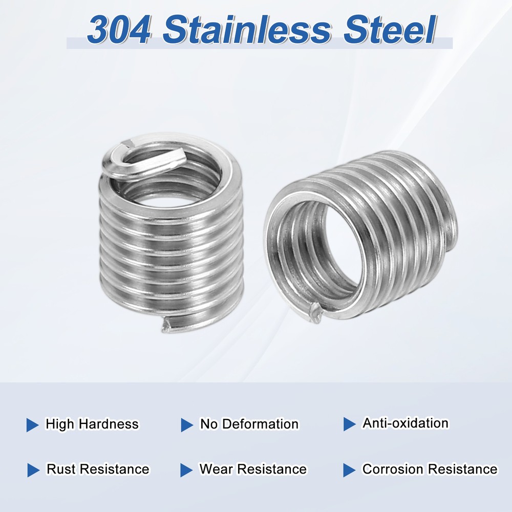 20pcs Wire Thread Inserts 1/4-20 UNC 1.5D 9.6mm Helical Threaded Sleeve