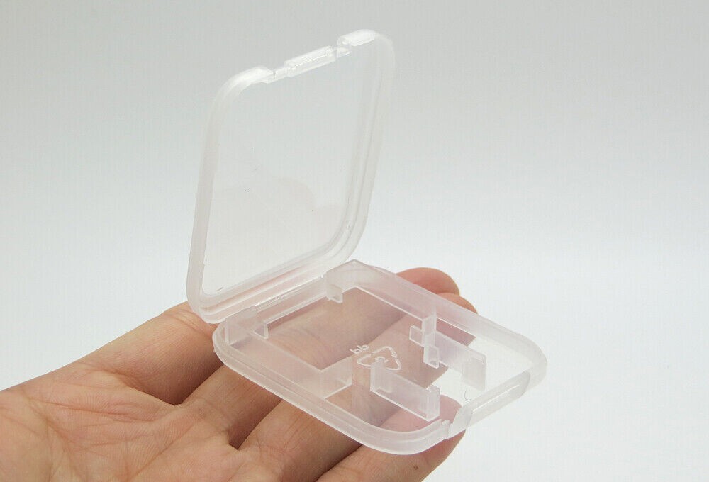 10Pcs Micro SD SDHC Memory Card Case Holder Box Storage Hard Plastic Transparent