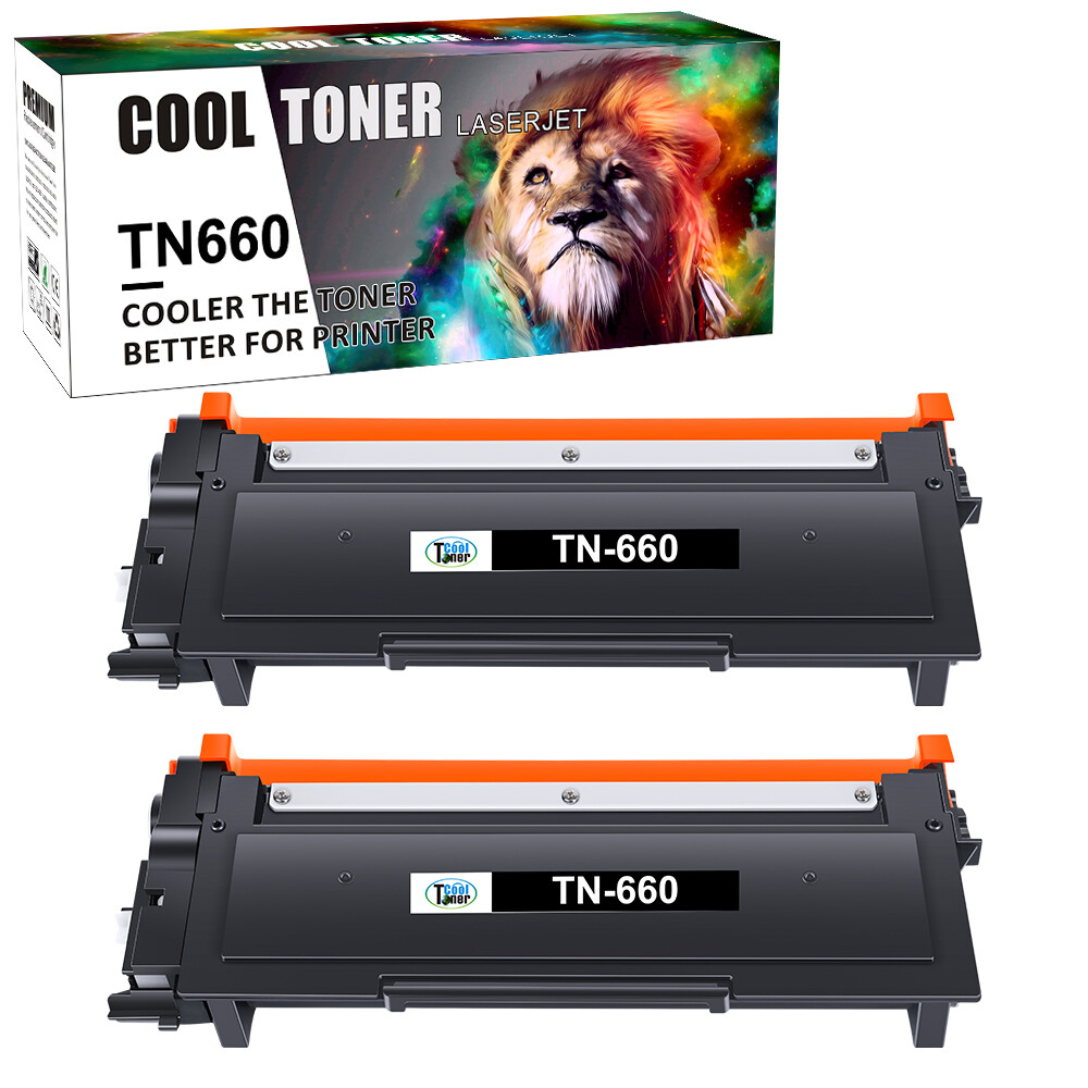 2PK High-Yield TN660 Toner Cartridge For Brother MFC-L2700DW DCP-L2520DW L2540DN