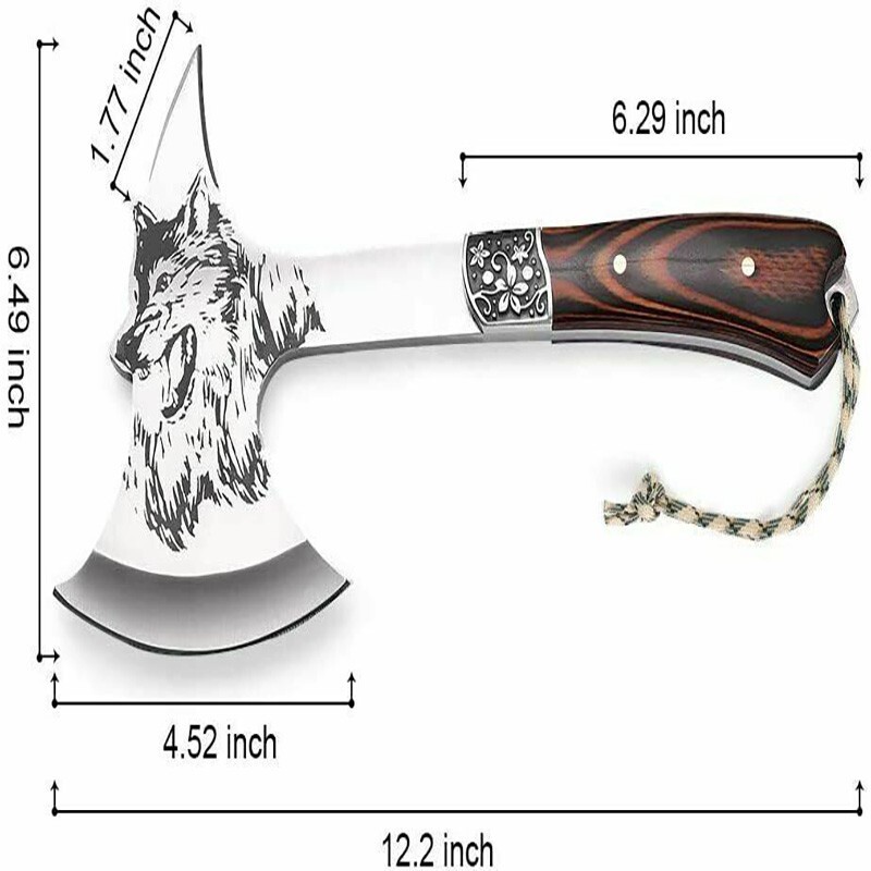 Multi function Camping Survival Axe Stainless Steel Short Handle Hand Tool Outdo