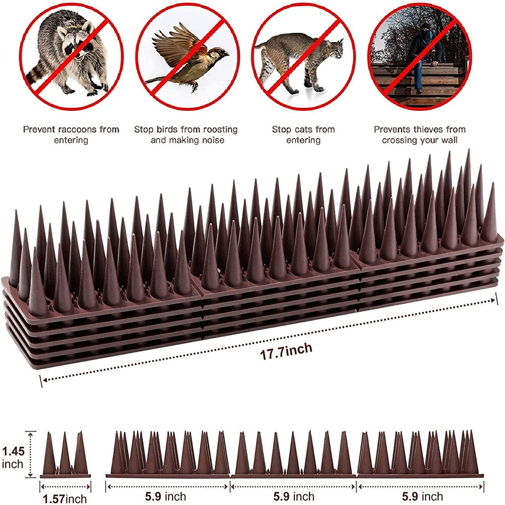 Cat Bird Repellent Spikes Outdoor Fence Spike Plastic Deterrent Climb Strips