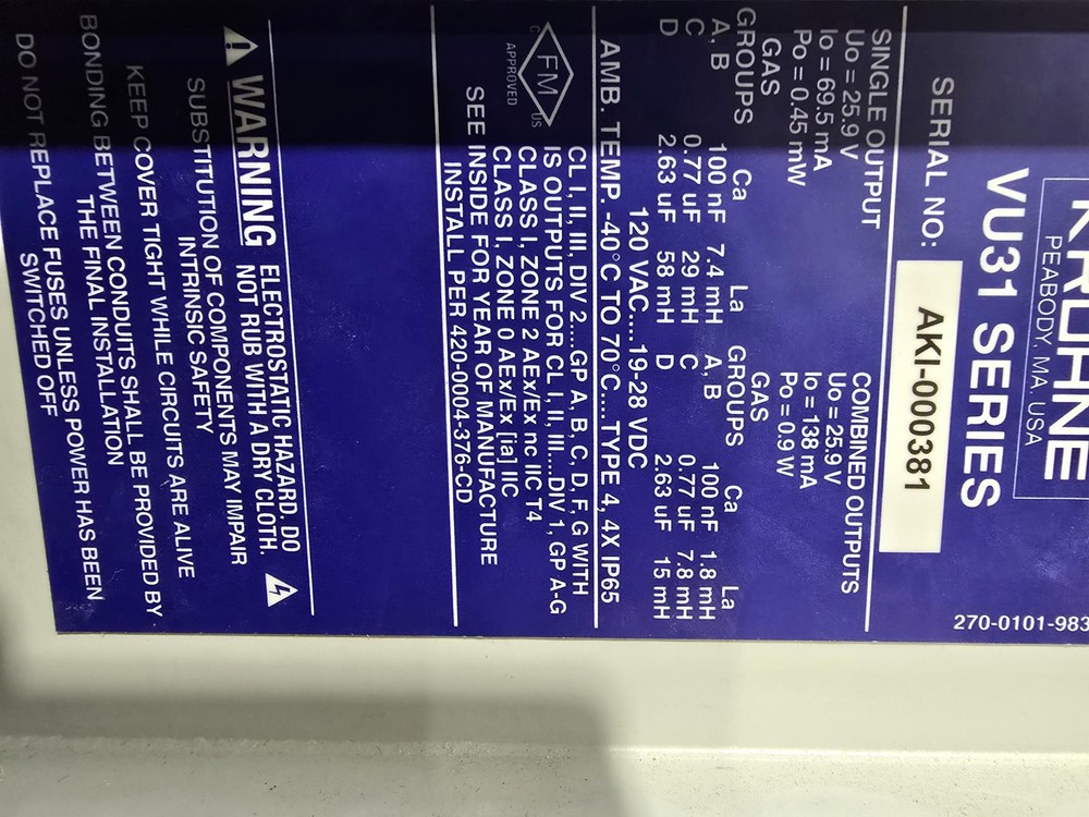 KROHNE OPTISOUND VU31 SERIES