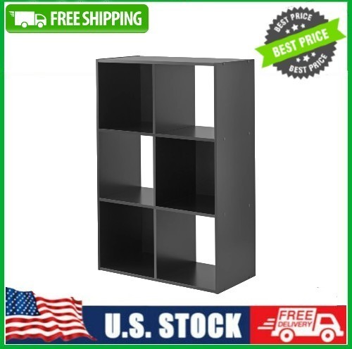 Mainstays 6 Cube Storage Organizer, Black