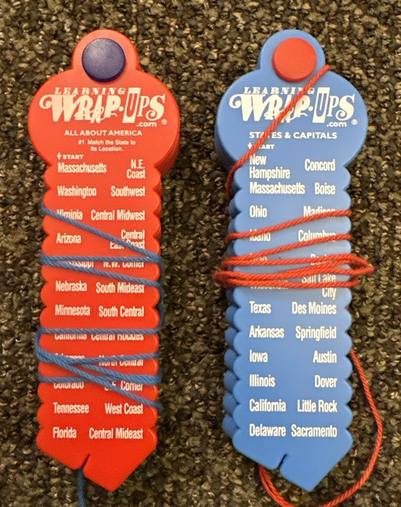 2 Learning Wrap-Ups Basic America States Capitals - Self Correcting Homeschool