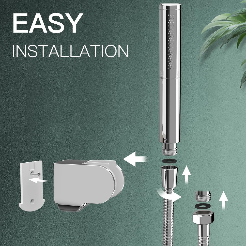 Homipro Chrome Brass 2 In 1 Function High Flow Handheld Polished