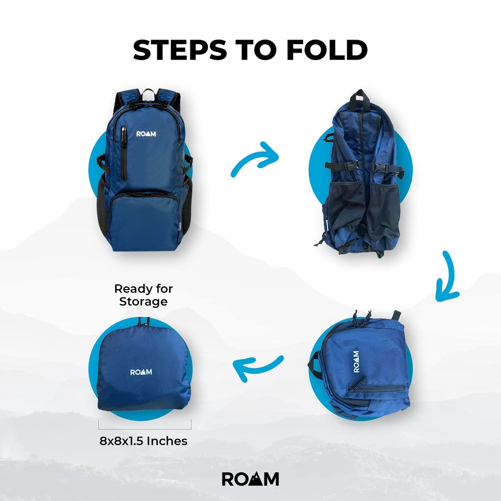 Roam 25L Hiking Daypack - Ultra Lightweight Packable Backpack - Durable, Wate...
