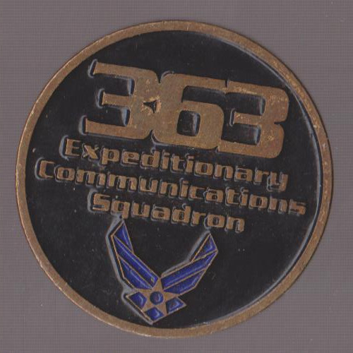 363 Expeditionary Communications Squadron Challenge Coins 1.5 " DIA